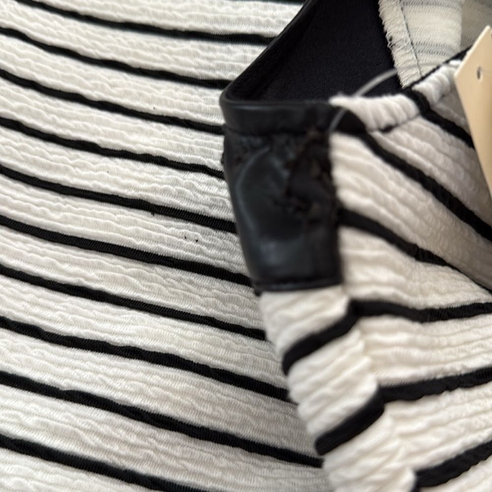 New Everleigh Bodycon Black and White Striped Dress - Picture 7 of 7
